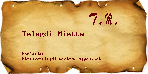 Telegdi Mietta névjegykártya